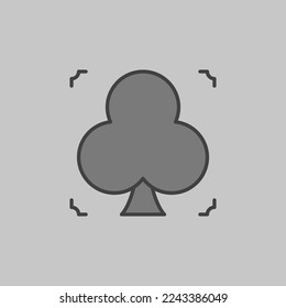 Clubs Card Suit vector concept simple colored icon or logo element