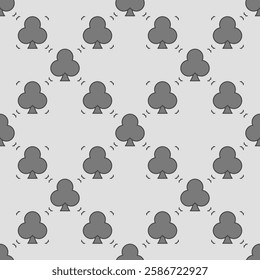 Clubs Card Suit vector concept simple colored seamless pattern or background