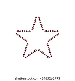 Clubs, Diamonds, Hearts, and Spades shaped into star