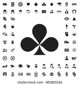 Clubs icon illustration isolated vector sign symbol