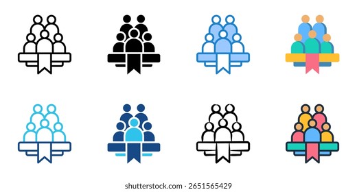 Clubs icon set multiple style collection 

