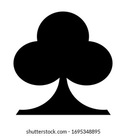 Clubs Suit. Casino icon. Vector illustration
