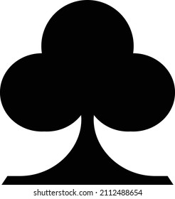 Clubs Suit. Casino icon. Vector illustration