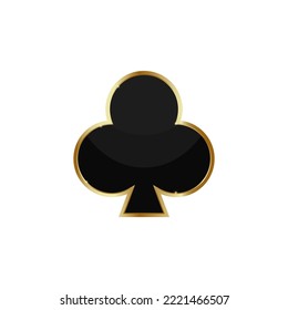 Clubs suite . Vector symbols of playing cards. Play card symbol suit vector icon.