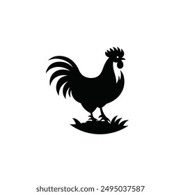 Cluck Charm Stylish Chicken Silhouette