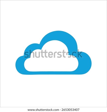 Clue cloud logo on isolated white background