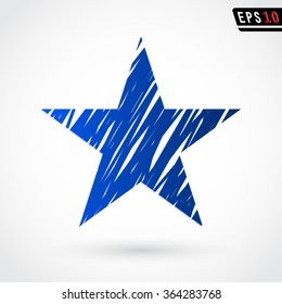 clue color scribble star / vector illustration eps10