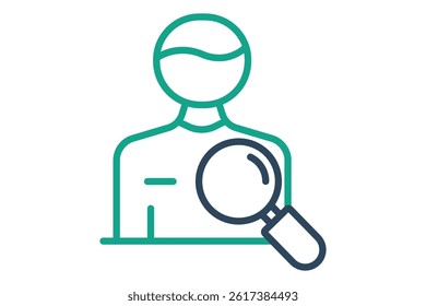 Clue icon. line icon style. icon related to law and justice. law elements vector illustration