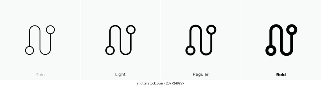 clue icon. Thin, Light Regular And Bold style design isolated on white background