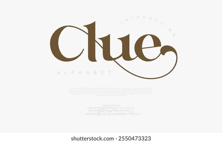 Pista tipografia beleza moda elegante minimalista serif italic fontes decorativo casamento vintage retro logos. Logotipo de fonte de luxo mínimo alfabeto. Ilustração vetorial