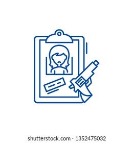 Clues line icon concept. Clues flat  vector symbol, sign, outline illustration.