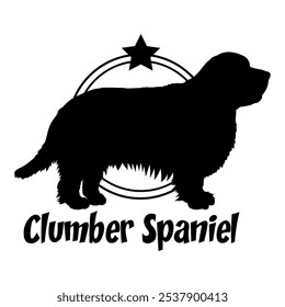 Clumber Spaniel dog silhouette,  dog, dog breeds, logo, vector, silhouette, logo design, animal, illustration, icon, sign, design, black,  symbol, pet