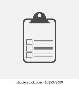 clump clip board vector icon with tick boxes for business and education