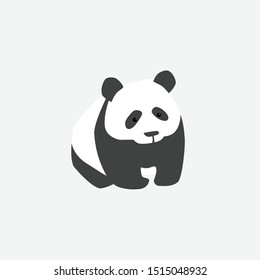 Clumsy good panda. Stylized image of a bear