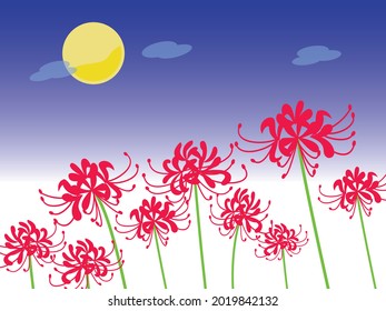 Cluster amaryllis with the background of the moonlit night svg