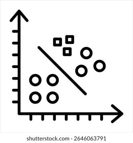 ícone Análise de cluster Conceito de vetor de ilustração
