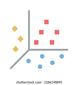 Cluster Analysis icon vector image. Can also be used for Big Data. Suitable for mobile apps, web apps and print media.