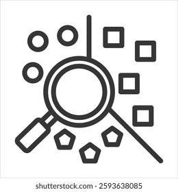 Cluster Analysis Outline Icon Vector Illustration