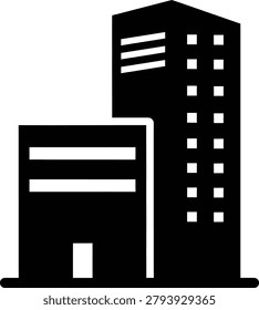 Cluster of Buildings Icon Representing Urban City Structure