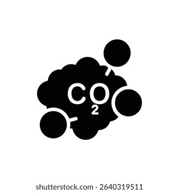 Cluster of carbon dioxide molecules in molecular structure