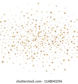 Cluster of colorful stars. Isolated gradient celestial elements. Brass metallic gloss. Iridescent festive  celebration vector  template for decorations, packaging, flyers, posters.