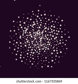 Cluster of colorful stars. Isolated gradient celestial elements. Pale pink blue pearl nacre glitter. Iridescent glitter festive celebration vector template for celebration decoration
