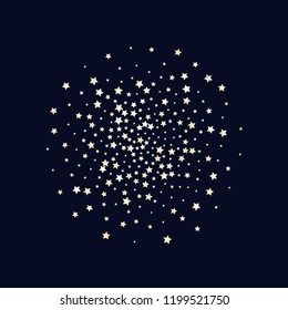 Cluster of colorful stars. Isolated gradient stellar elements. Pearl nacre gloss. Festive iridescent holographic shine effect vector template for decorations
