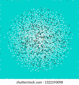 Cluster of colorful stars. Isolated gradient celestial elements. Silver metal glitter. Holiday celebration luminous glossy vector template for decorations