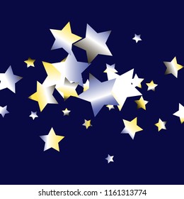 Cluster of colorful stars. Isolated yellow blue white  grey  gradient stellar elements. Iridescent glitter festive  celebration vector  template for celebration decorations, packaging.
