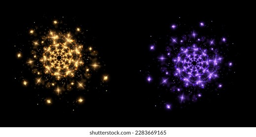 A cluster of colors, bright rays of the spectrum. Glare on a lens, glass, jewelry, or gemstone. The superimposition of the rainbow effect, the refraction of light by a crystal prism. Realistic diamond