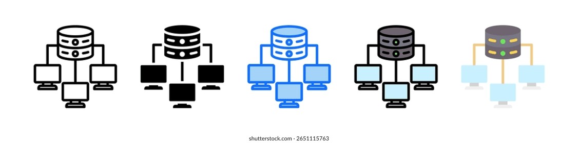 Conjunto de Ícones de Computação em Cluster - Coleção de Vários Estilos