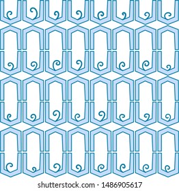 A cluster consists of shapes that make up a chain. There are curls inside.