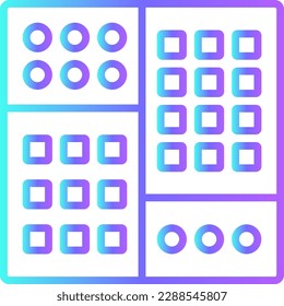 Cluster Data management icon with blue duotone style. network, concept, server, database, global, connection, analysis. Vector illustration