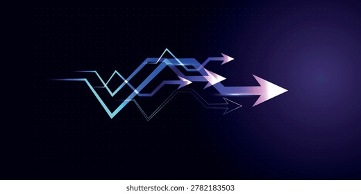 A cluster of glowing arrows and lines point upward, showcasing the increasing momentum of a modern Finance strategy. and A dynamic Finance backdrop where several upward elements converge to symbolize rapid increasing growth and scaling.