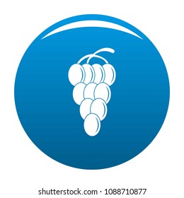 Cluster grape icon. Simple illustration of cluster grape vector icon for any design blue