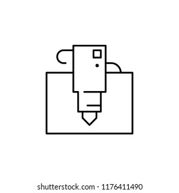 Cluster icon. Element of laser application in production for mobile concept and web apps illustration. Thin line icon for website design and development, app development