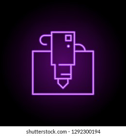 Cluster icon. Elements of Laser in neon style icons. Simple icon for websites, web design, mobile app, info graphics