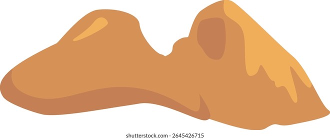 Cluster of large brown desert rocks. Vector illustration perfect for background elements, natural terrain visuals, or geology-themed designs.