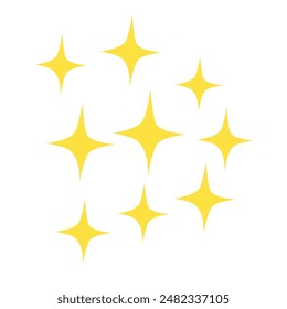 Cluster of Many sparkles yellow vector emoji sparkle star