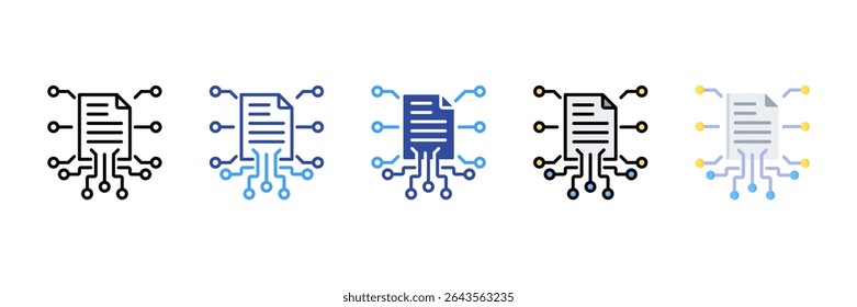 Conjunto de Ícones de Vários Estilos de Cluster