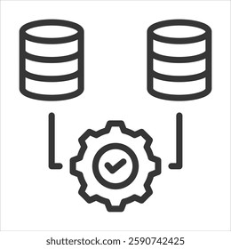 Cluster Outline Icon Vector Illustration