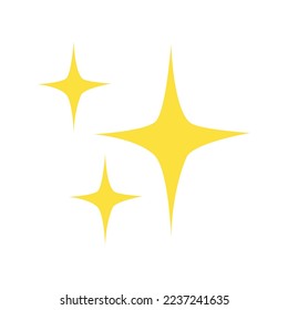Cluster of three sparkles yellow vector emoji sparkle star