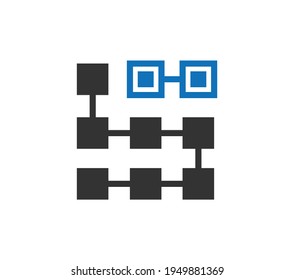 Das Symbol für das Clustering-Konzept ist farbig. Einfache blaue Elementgrafik. Clustering Concept Symboldesign aus dem Satz Künstlicher Intelligenz. Kann für Web und Mobile verwendet werden