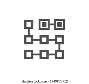 Clustering concept  colored icon. Simple blue element illustration. Clustering concept symbol design from Artificial Intelligence set. Can be used for web and mobile