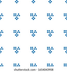 Clustering icon pattern seamless isolated on white background. Editable filled Clustering icon. Clustering icon pattern for web and mobile.