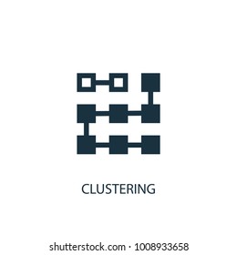 Clustering icon. Simple element illustration. Clustering symbol design from Artificial Intelligence collection. Can be used in web and mobile.
