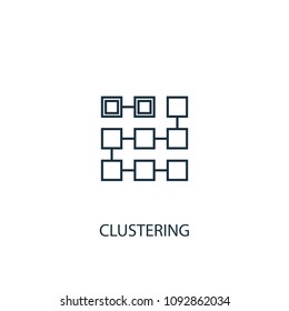 Clustering icon. Simple element illustration. Clustering symbol design from Artificial Intelligence collection. Can be used in web and mobile.