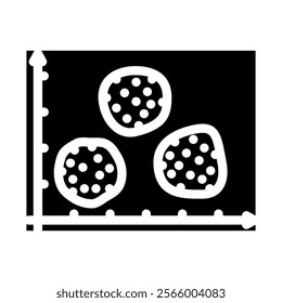 clusters big data glyph icon vector. clusters big data sign. isolated symbol illustration