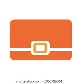 clutch bag flat illustration