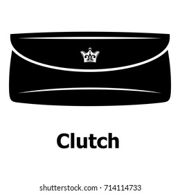 Clutch bag icon. Simple illustration of clutch bag vector icon for web